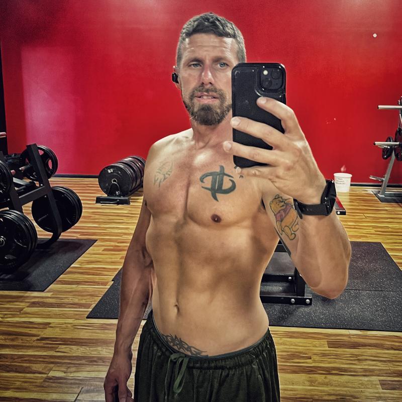 Shirtless gym