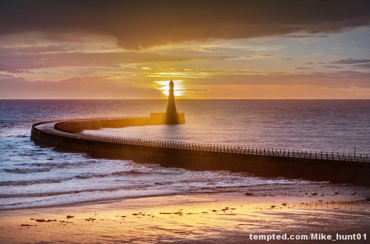My local beach at sunset 