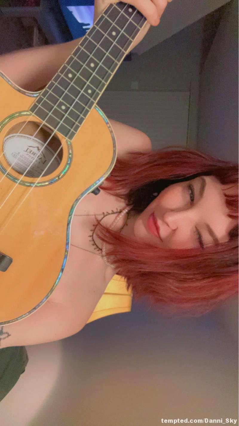 Playing ukulele in the nude??