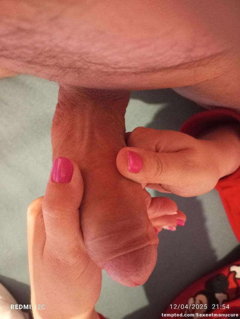 Manucures rose et blanc et sont sexe