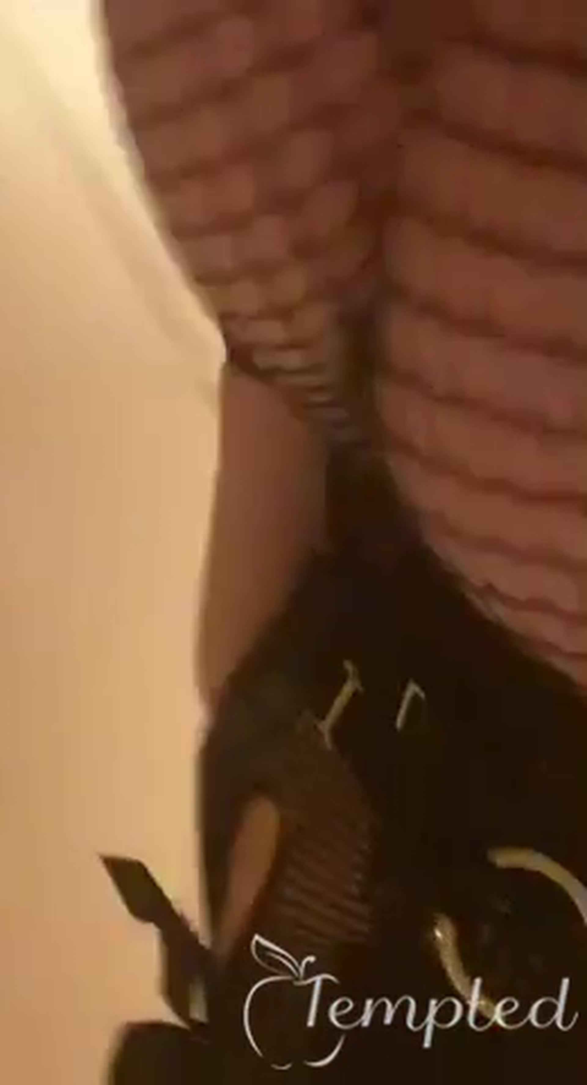 Trying on new lingerie