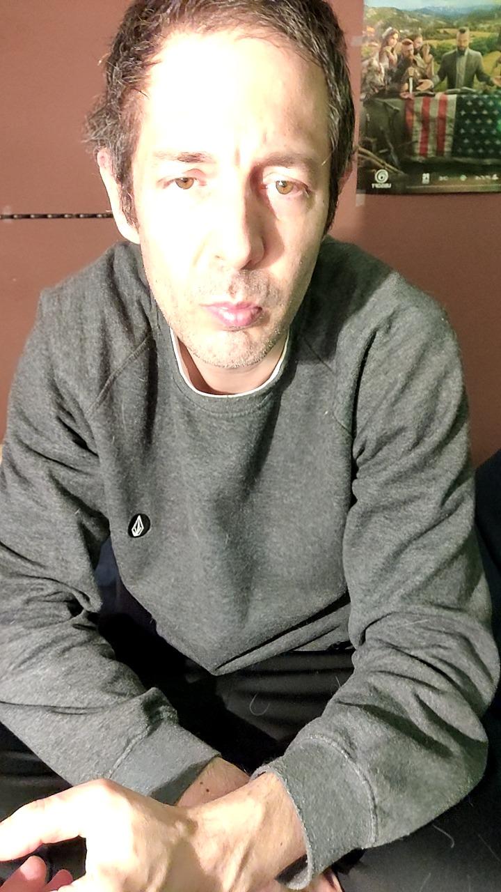Masturbating