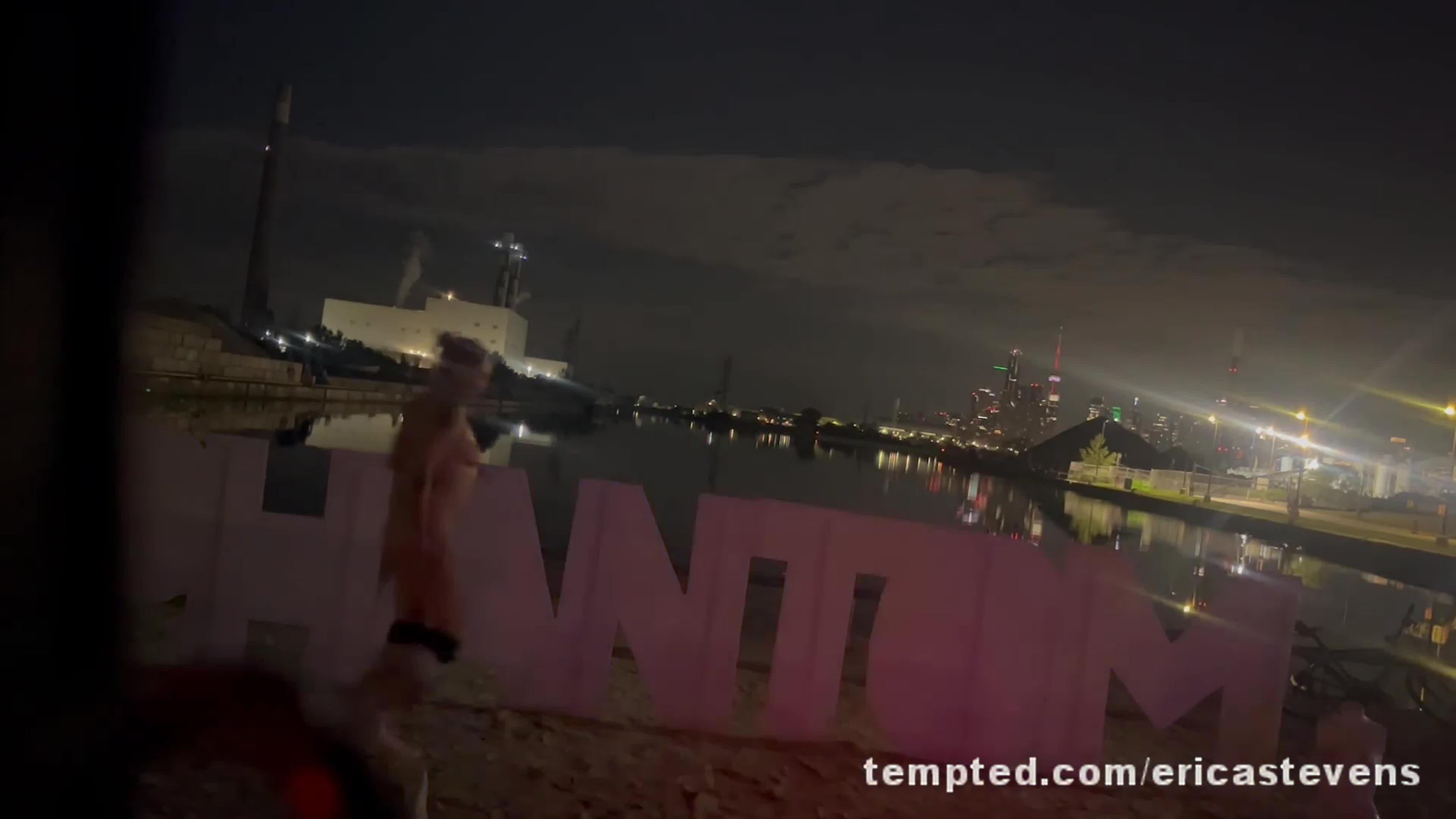 late night naked dance by the water